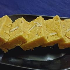 A picture of Besan burfi.