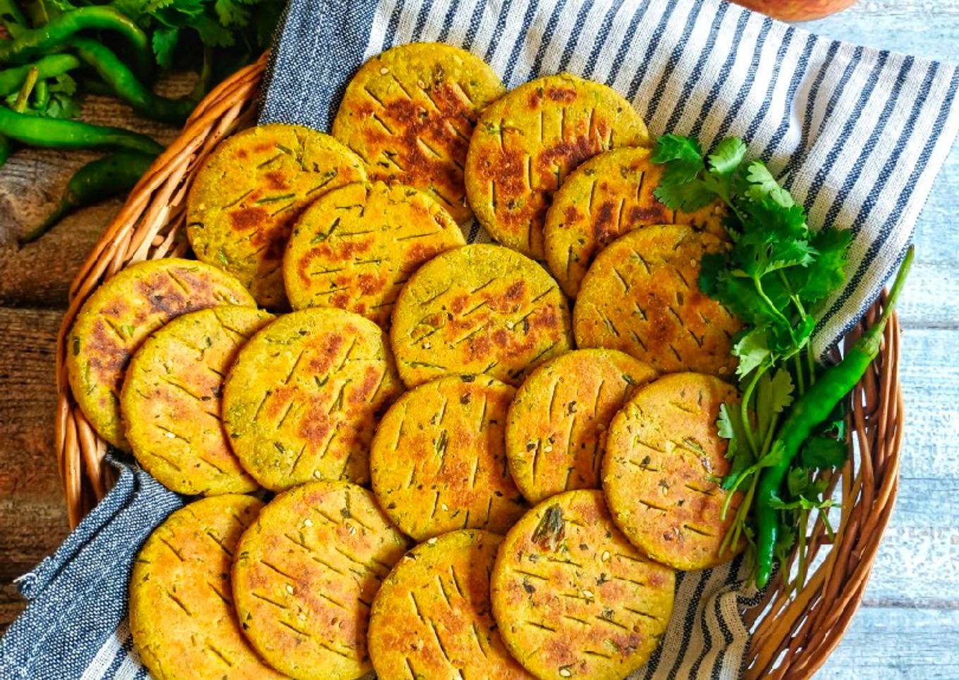 Coriander Chilli Biscuit Bhakhri