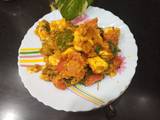 Chilli Paneer with red tomato