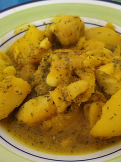 Una foto de Cazuela de pescado y patatas