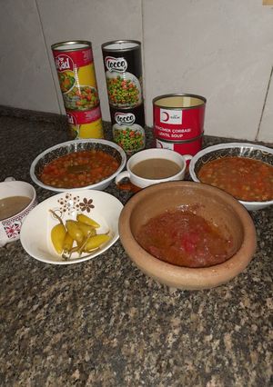 صورة لوصفة بازيلاء مع الجزر وشوربة عدس