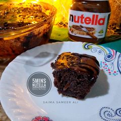 A picture of 5mins Nutella brownie.