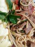Linguini Saltado con Papa y crema Huancaina🇵🇪