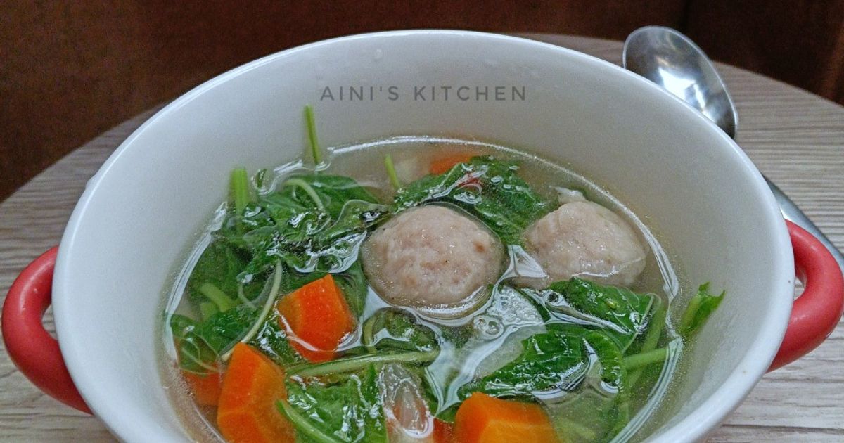 Sayur Bayam Baso