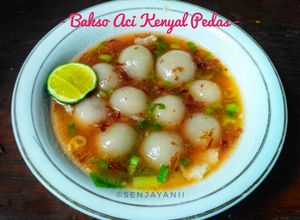 Foto resep 02. Bakso Aci / Cilok Kenyal Kuah Pedas #BikinRamadanBerkesan