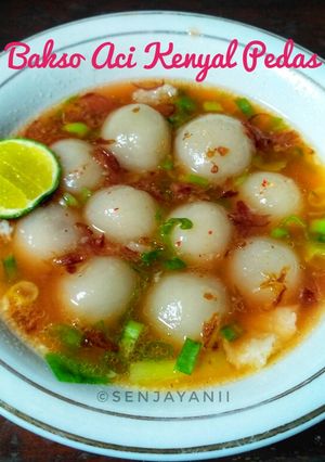 Foto resep 02. Bakso Aci / Cilok Kenyal Kuah Pedas #BikinRamadanBerkesan