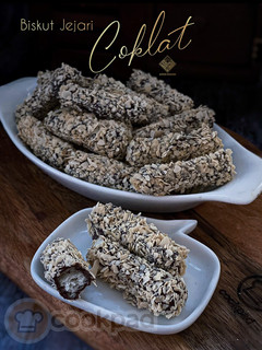 Gambar Biskut Jejari Coklat (biskut 3 bahan)