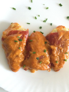 Una foto de Pimientos de piquillo rellenos de bacalao