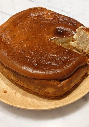 A picture of BASQUE CHEESECAKE (w/ crust).