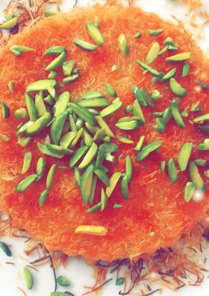 صورة لوصفة كنافة بالقشطة 🥧🥧