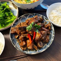 A picture of Braised Black Pepper Pork Ribs | Sườn Kho Tiêu.