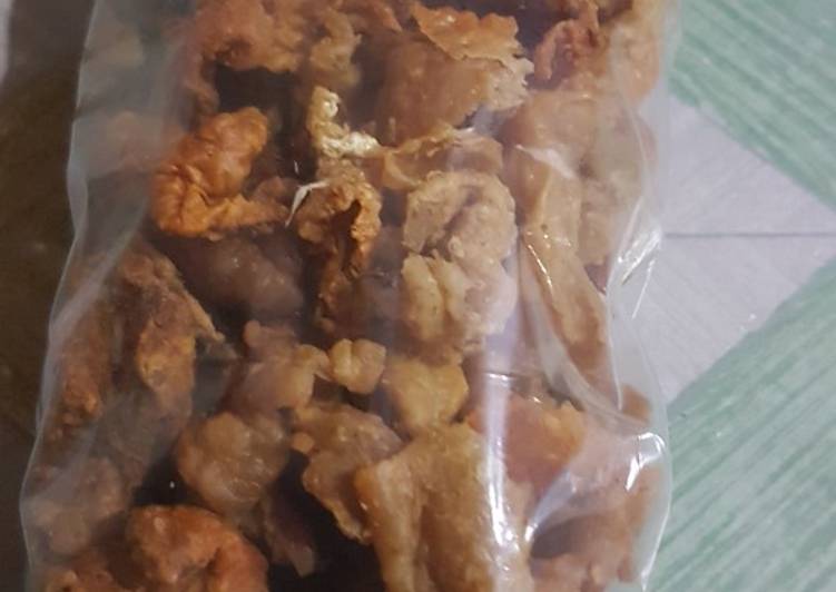 Kulit ayam kriuk tanpa tepung