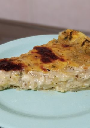 Una foto de Tarta de cebolla y queso