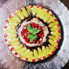 A picture of Chocolate Vanilla Fruit Cake.