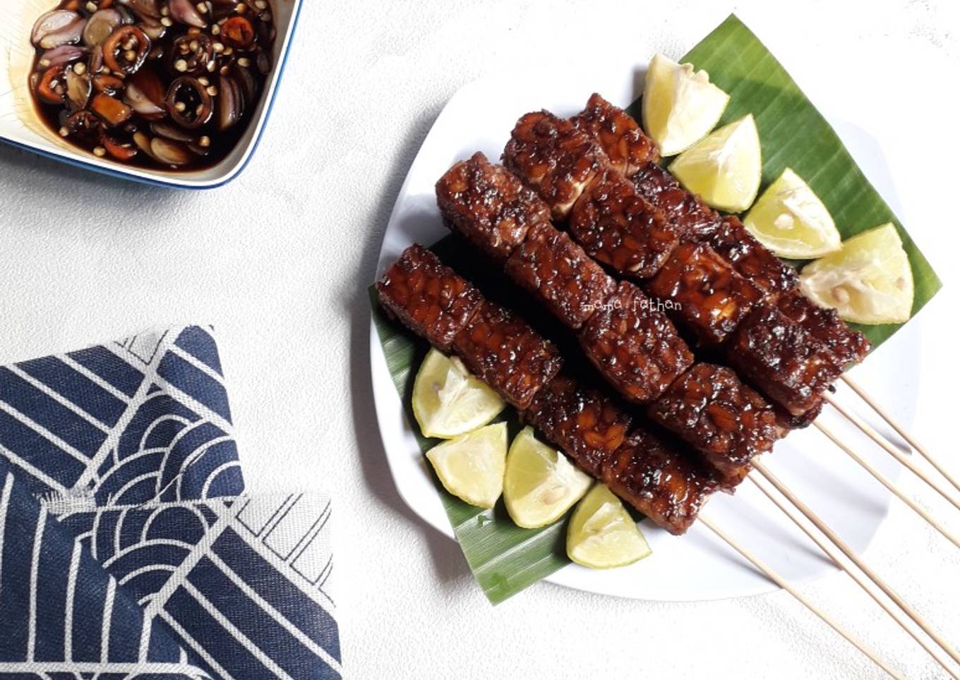 Sate tempe sambal kecap