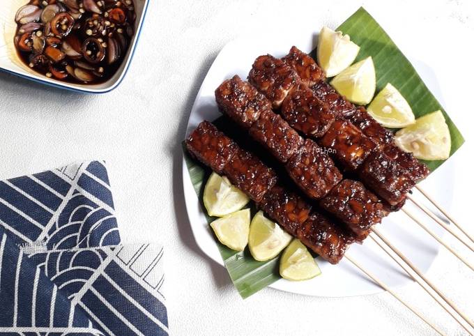 Wajib coba! Resep enak bikin Sate tempe sambal kecap  lezat