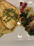 Pan Fried Fish with Basil Lemon Sauce