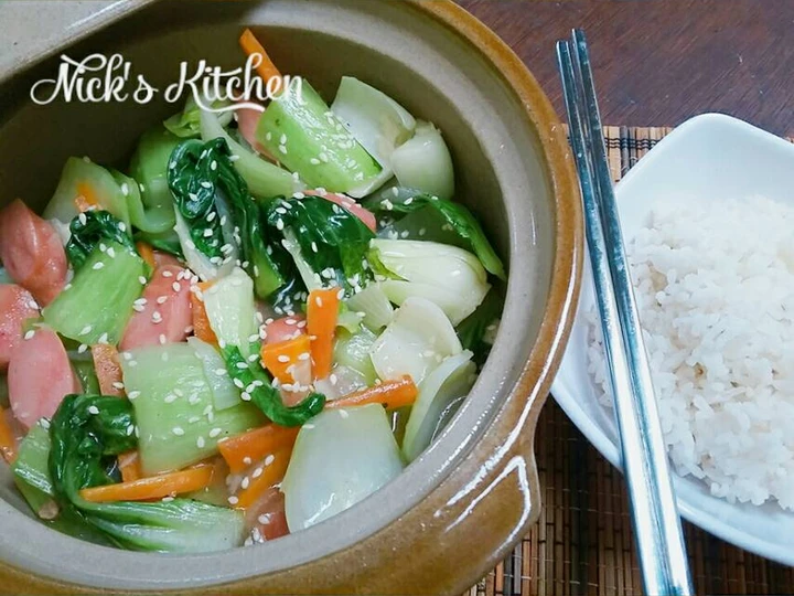 Cara Gampang Membuat Resep Pakcoy Tumis Sosis yang Bisa Manjain Lidah