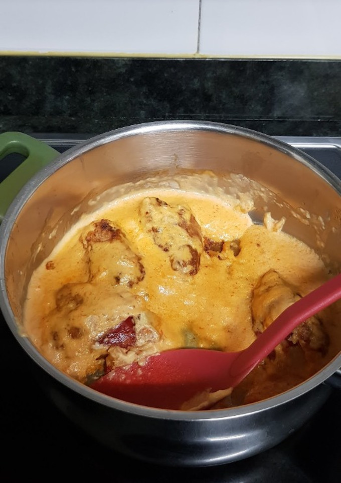 Una foto de Pimientos rellenos de bacalao fáciles (congelados)