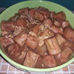 A picture of Sosis telur orak arik.