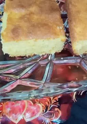 صورة لوصفة كيكة الذره الصفرا (كيكة البسيسه)