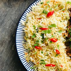 A picture of Egg fried rice.