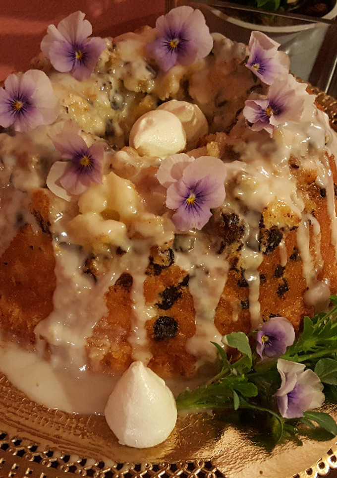 Una foto de Angel Food Bundt Cake de Limón (con almíbar de mandarina)