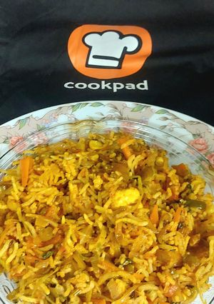 A picture of PULAO from LEFTOVER VEGETABLE JALFREZI.
