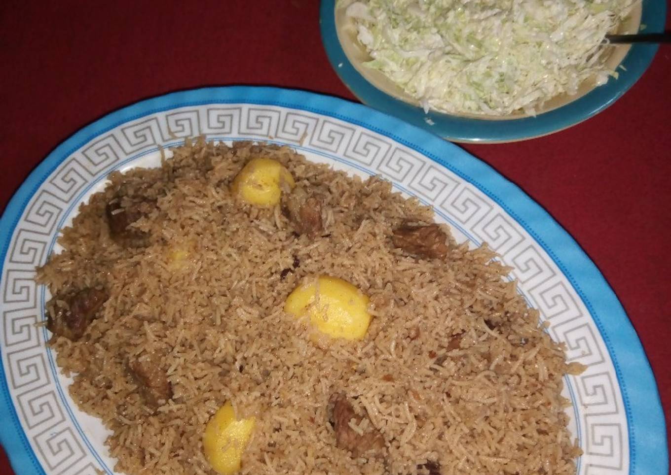 Pilau and salad