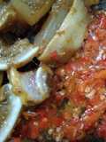 Cingur sapi goreng sambal korek