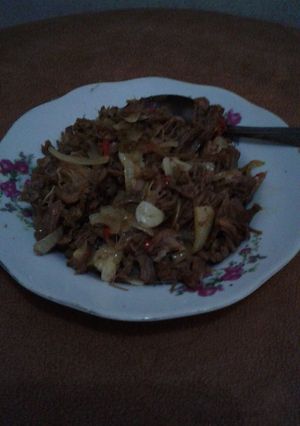 Foto resep Tumis kambing suwir