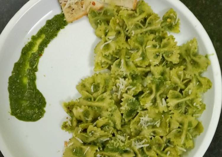 Vegan Pesto with Farfalle Pasta