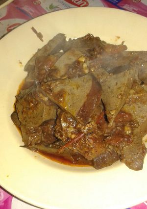 Foto resep Rendang ati kambing