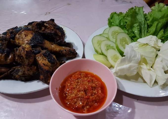 Ayam bakar teflon dan sambal Jontor