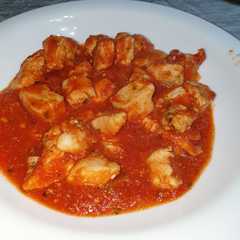 Una foto de Carne con tomate