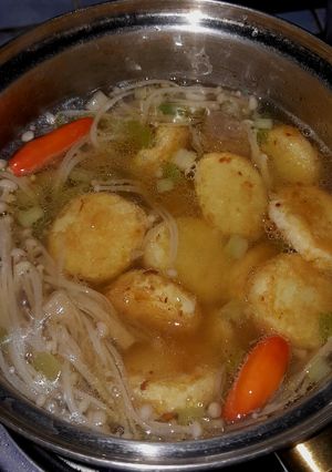 Foto resep Tofu with Enoki Simple Cemplang Cemplung