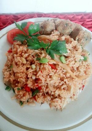 Foto resep Nasi goreng ikan teri,jamur,pete