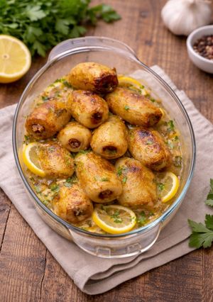 صورة لوصفة بطاطا بالكزبرة و التوم