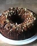 Rosca marmoleada de choco-banana
