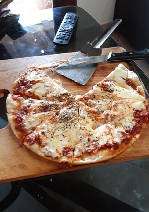 Una foto de Pizza casera
