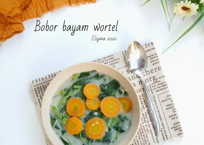 Bobor bayam wortel