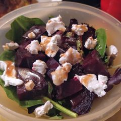 A picture of Roasted Beet and Goat Cheese Salad.