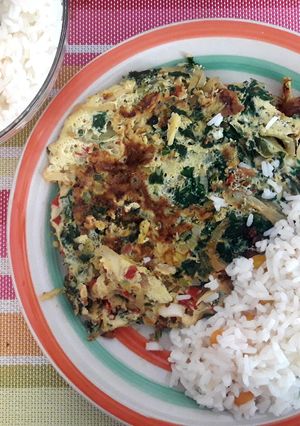 Una foto de Omelette de acelga