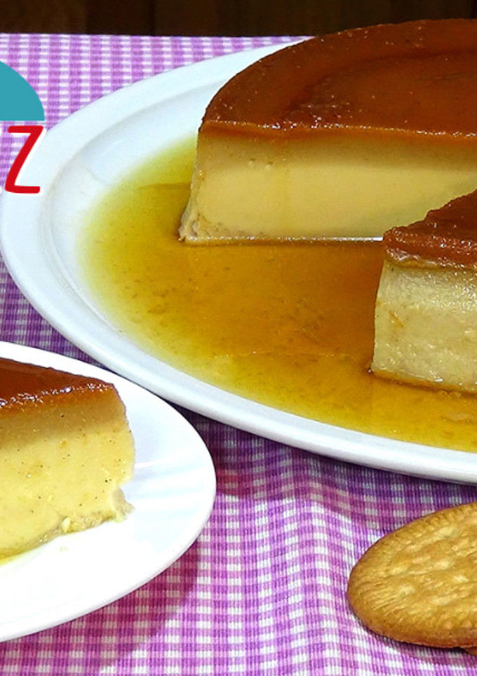 Una foto de Flan con galletas de la abuela, sin horno, rápido, muy fácil y casero