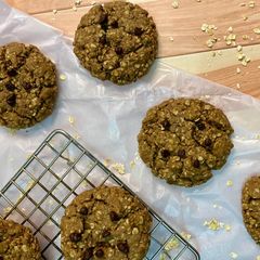A picture of Nutella Fudge Oats Cookies.