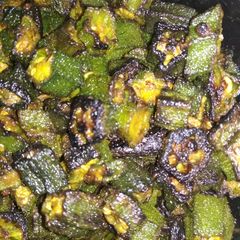 A picture of Bhindi fry.