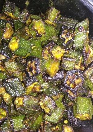 A picture of Bhindi fry.