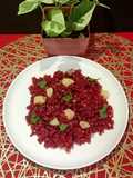 Beetroot sabudana khichdi