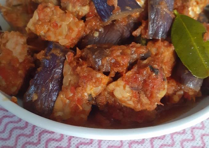 Sambal Terong,Tempe dan Sarden Simple Less Minyak
