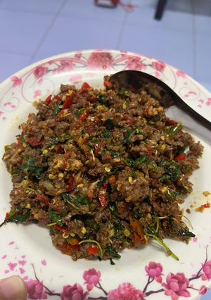 รูปของ กะเพราเนื้อพริกแห้ง